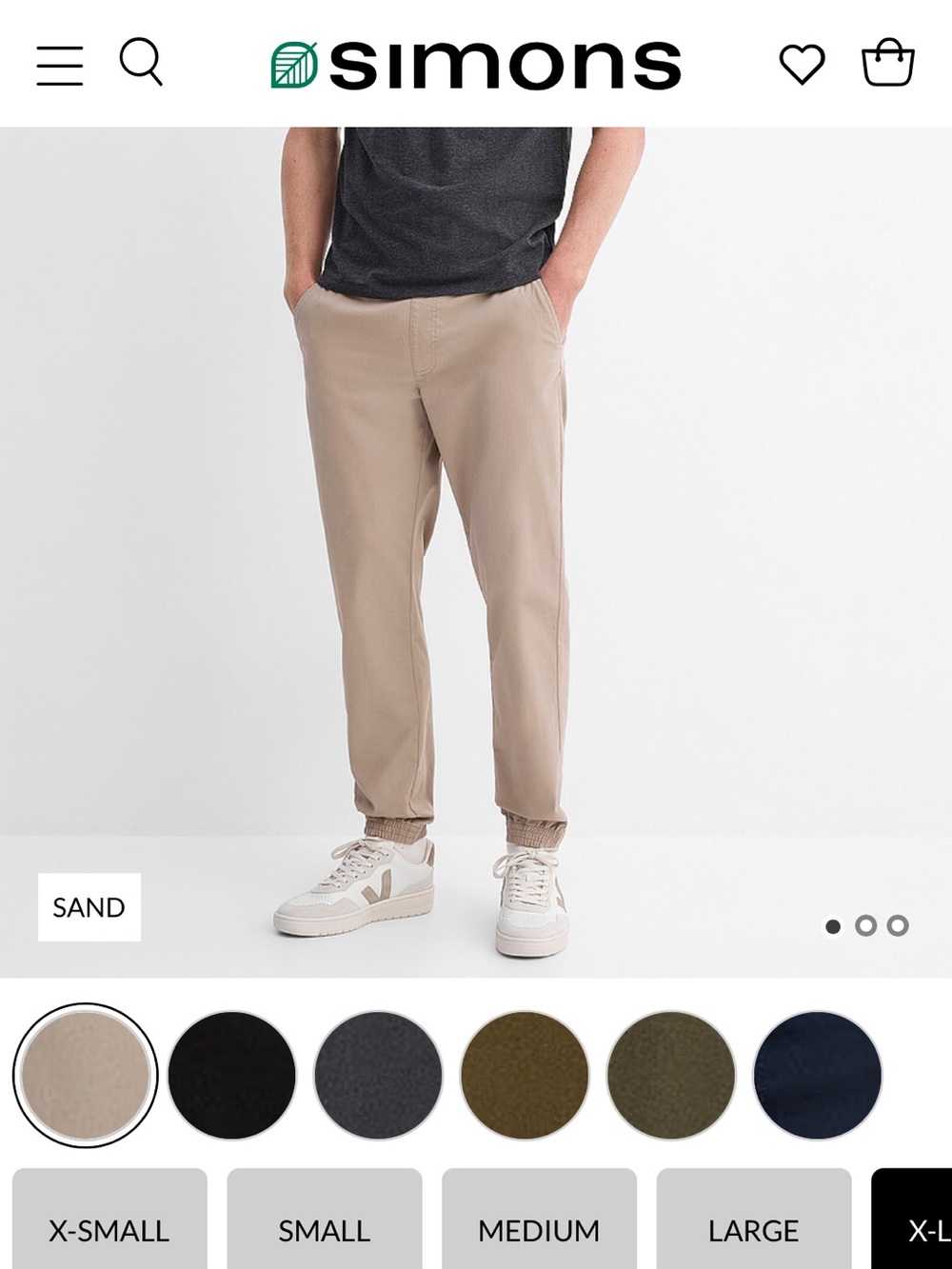 Organic cotton stretch chino joggers Le31 by Simon’s